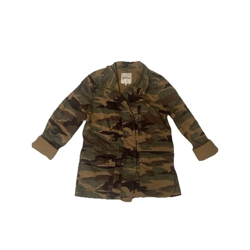 Madewell Womens Dispatch Camo Utility Jacket Faded Birch Size Small